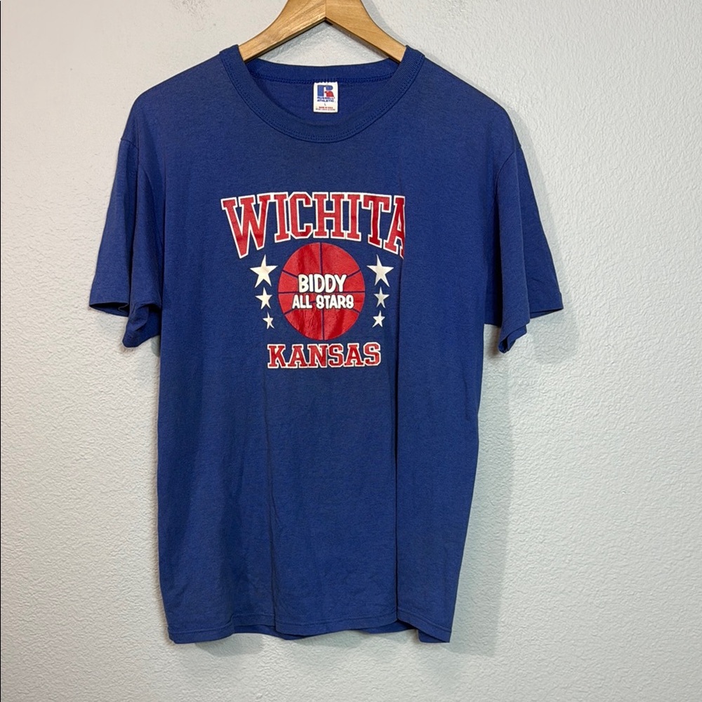 Vintage‎ Russell Athletic Blue Wichita Kansas T-Shirt